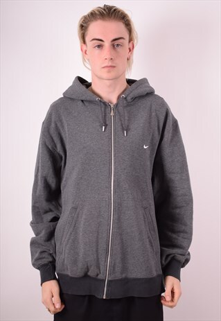 NIKE MENS VINTAGE HOODIE SWEATER XXL GREY 90S