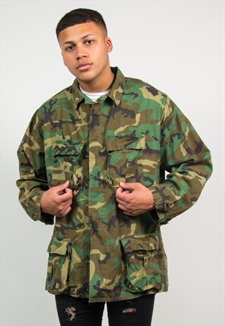 VINTAGE ARMY JACKET M65 CAMOUFLAGE