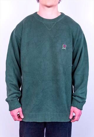VINTAGE TOMMY HILFIGER KNIT JUMPER GREEN