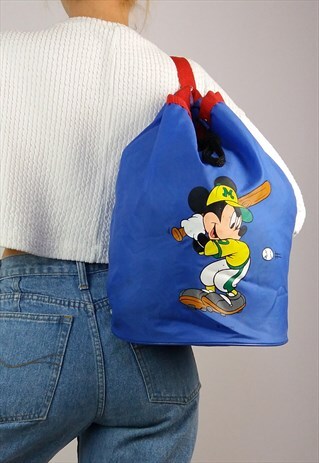 VINTAGE 90'S DISNEY MICKEY RUCKSACK BUCKET BAG / BACKPACK