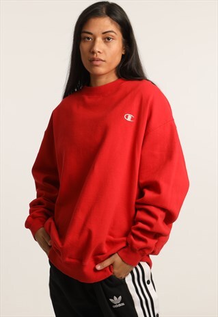VINTAGE CHAMPION EMBROIDERED LOGO SWEATSHIRT