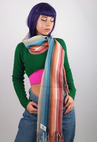 VINTAGE 90'S LACOSTE SOFT WOOL WINTER SCARF