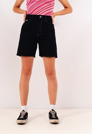 VINTAGE LEE DENIM SHORTS WHITE BLACK