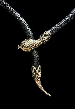 70's Vintage Black Metal Ladies Snake Gold Belt