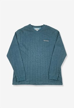 Vintage Columbia V Neck Sweatshirt Charcoal XL
