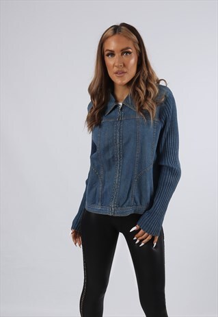 VINTAGE DENIM JACKET OVERSIZED LIGHTWEIGHT UK 12 M (BDA)