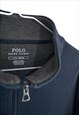 VINTAGE RALPH LAUREN 1/4 ZIP JUMPER IN BLUE L