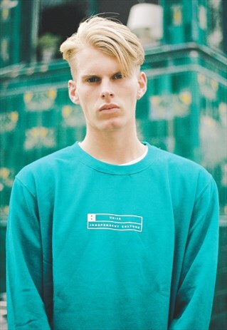 ESSENTIALS INDEPENDENT CULTURE SWEATER - TEAL