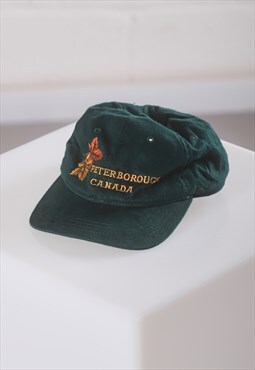 Vintage Canada Tourist Baseball Cap in Green Summer Hat