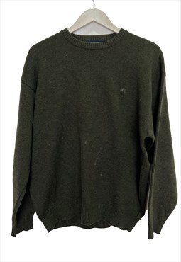 Vintage Burberry sweater in military green unisex. Size L