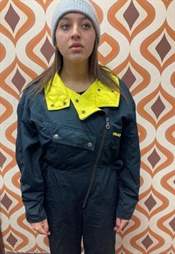 80s one piece ski suit, women ski jumpsuit, vintage women's