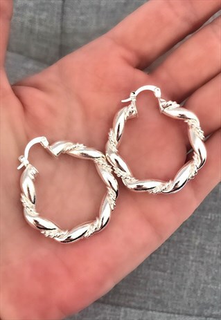 TWISTED HOOP EARRINGS