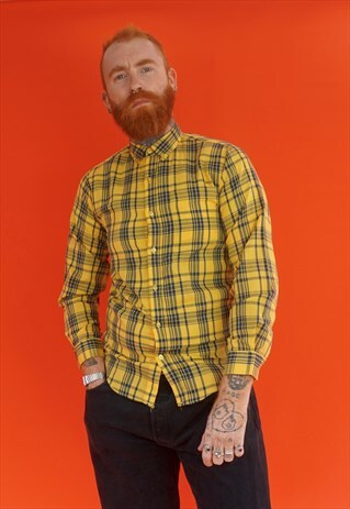 VINTAGE 1990S YELLOW TARTAN SHIRT