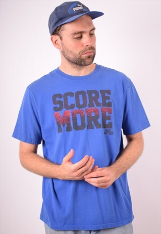 NIKE MENS VINTAGE T-SHIRT TOP XL BLUE 90S