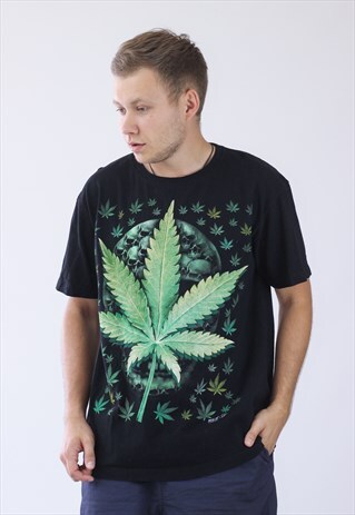 VINTAGE MENS MARIJUANA BIG LOGO T-SHIRT