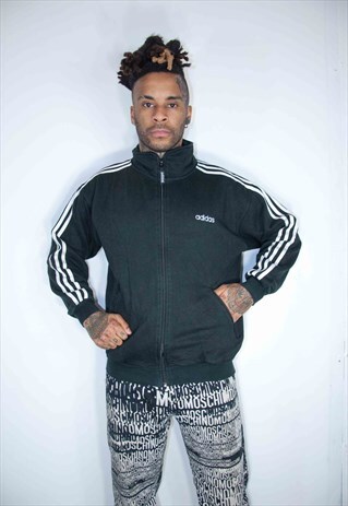 ADIDAS ZIP EMBROIDED SWEATSHIRT