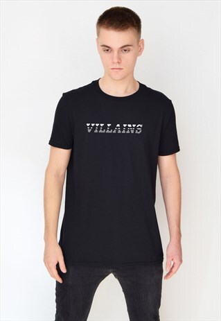 BLACK VILLAINS STRIPED T-SHIRT