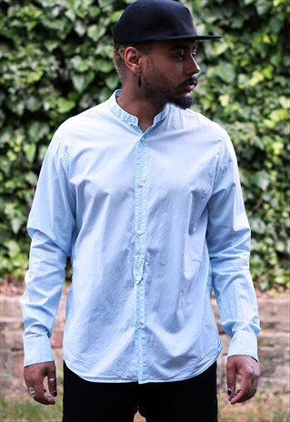 VINTAGE MAISON MARTIN MARGIELA BLUE LIGHT COTTON SHIRT