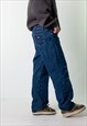 BLUE DENIM 90S DICKIES  CARGO SKATER TROUSERS PANTS JEANS