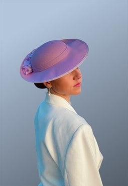 Vintage Lilac Purple Occasion Wedding Hat