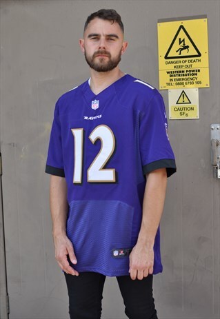 NFL NIKE BALTIMORE RAVENS OVERSIZE V NECK FOOTBALL JERSEY