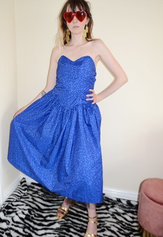 80s strapless prom dress