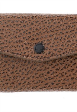 Men's Leather Venous Pattern Wallet - Brown