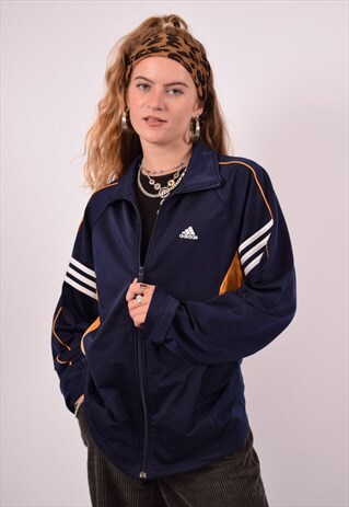 VINTAGE ADIDAS TRACKSUIT TOP JACKET BLUE