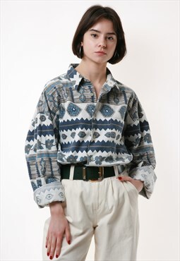 90s TROMMLER Abstract Vintage Cotton Shirt 17107