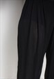 VINTAGE VERSACE HIGH WAISTED SHEER TROUSERS - BLACK