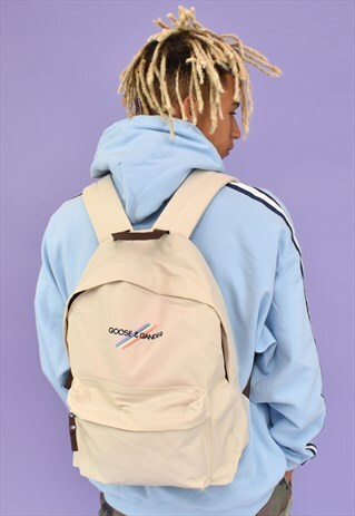 G&G UNISEX SAND PASTEL MULTI LINES RUCKSACK
