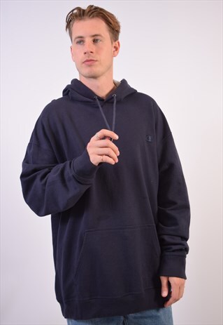 VINTAGE CHAMPION HOODIE JUMPER NAVY BLUE