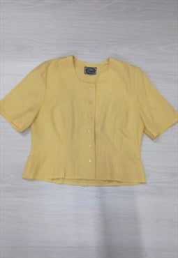 1960s Vintage Marion Donaldson Top Light Yellow