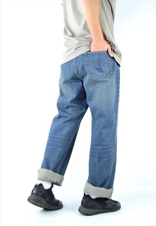 VINTAGE YVES SAINT LAURENT 90S DENIM PANTS JEANS