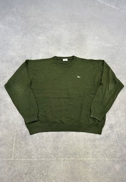 Lacoste Knitted Jumper Embroidered Logo Knit Sweater