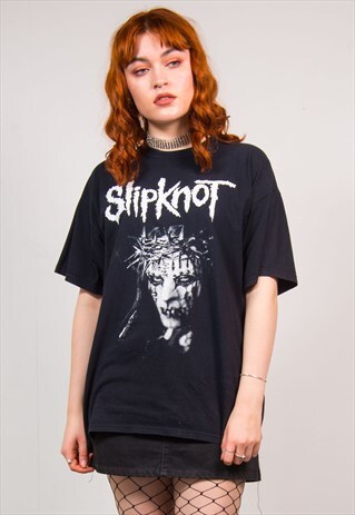 SLIPKNOT VINTAGE 90'S BLACK OVERSIZED BAND T-SHIRT
