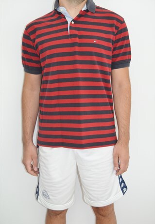 90S TOMMY HILFIGER VINTAGE MEN POLO T-SHIRT