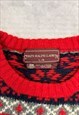 CHAPS KNITTED JUMPER ABSTRACT PATTERNED KNIT SWEATER