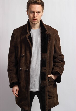 VINTAGE SUEDE SHERPA JACKET