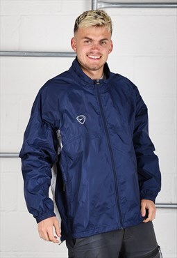 Vintage Nike Jacket in Navy Windbreaker Rain Coat Large