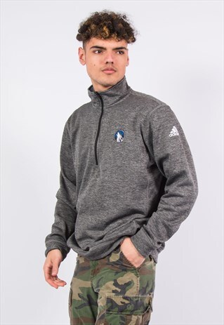 ADIDAS 1/4 ZIP SWEATSHIRT MINNESOTA TIMBERWOLVES NBA