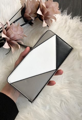 GREY FAUX LEATHER PURSE