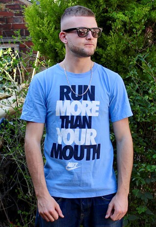 VINTAGE BLUE NIKE T-SHIRT SMALL