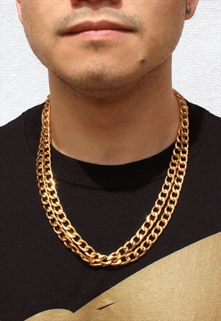 SET OF 2 GOLD NECK CHAINS (60CM)