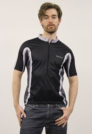 VINTAGE 1990S BLACK AND GREY SPORTS T-SHIRT