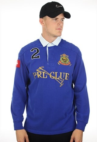 VINTAGE RALPH LAUREN RUGBY POLO TOP SHIRT