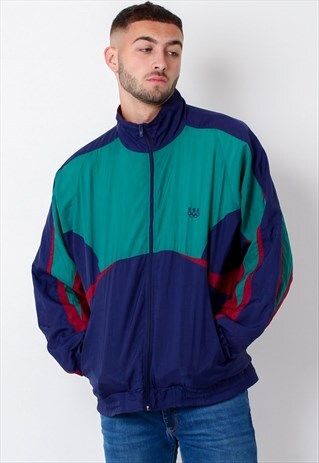VINTAGE 90S OFFICIAL USA OLYMPICS COLOUR BLOCK TRACK JACKET