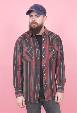 VINTAGE WRANGLER STRIPED SHIRT /R8359