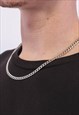 925 STERLING SILVER CURB CHAIN NECKLACE - 5MM, 55CM LENGTH