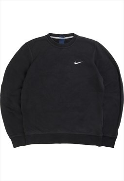 Vintage  Nike Sweatshirt Swoosh Heavyweight Crewneck Black